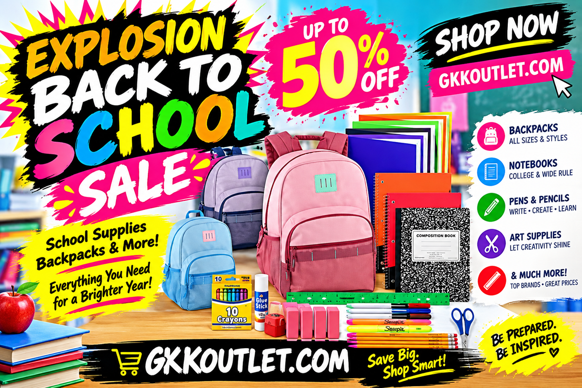 Two Tone Backpacks with 45-Piece School Supply Kits- FREE SHIPPING USA ONLY!!