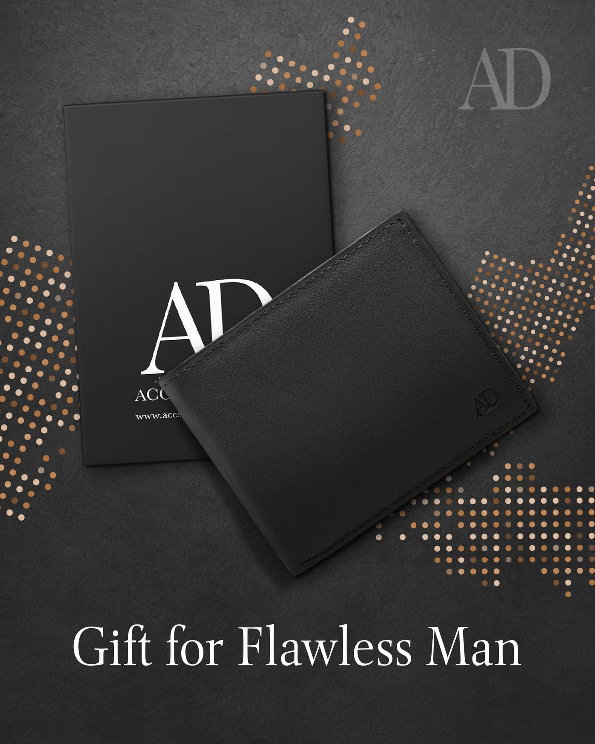 Genuine Leather Bifold Wallet – Flip-Up ID Window, RFID Blocking