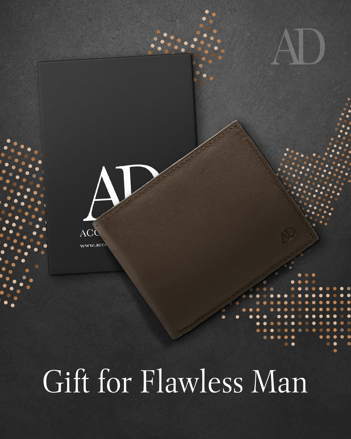 Genuine Leather Bifold Wallet – Flip-Up ID Window, RFID Blocking