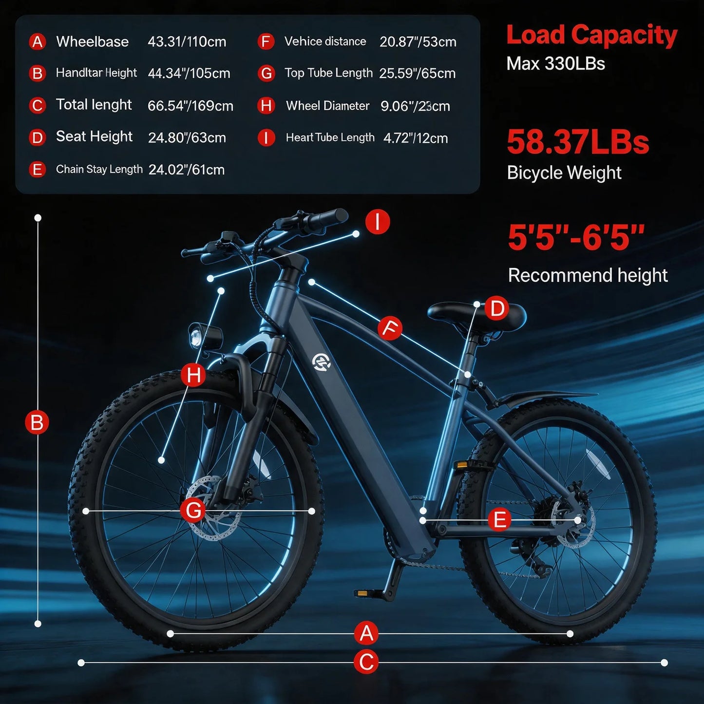 Electric Mountain Bike, 500W Motor, Pedal Assist, Full Suspension, Free Lock & Tool Kit, Pro Race Design, for cross country e-bike, offroad ebike adventure