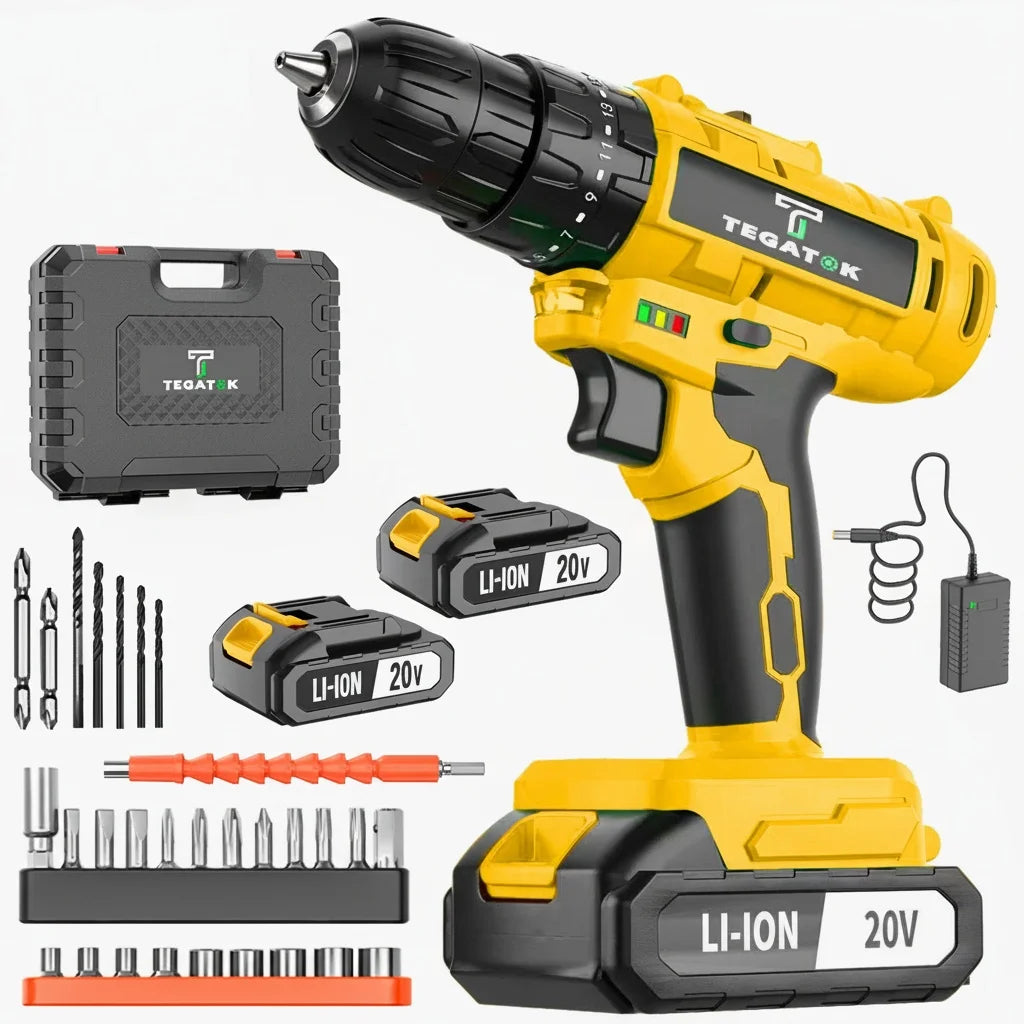 45N.M Electric Screwdriver 20+3 Household DIY Impact Drill LED Two Speed Electric Drilling Tool For Makita 20V Battery