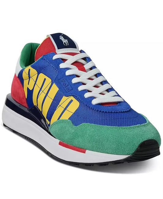 Polo Ralph Lauren Men's Suede Oxford Sneakers Casual Comfortable Footwear with Logo Design for Fashion-conscious Males