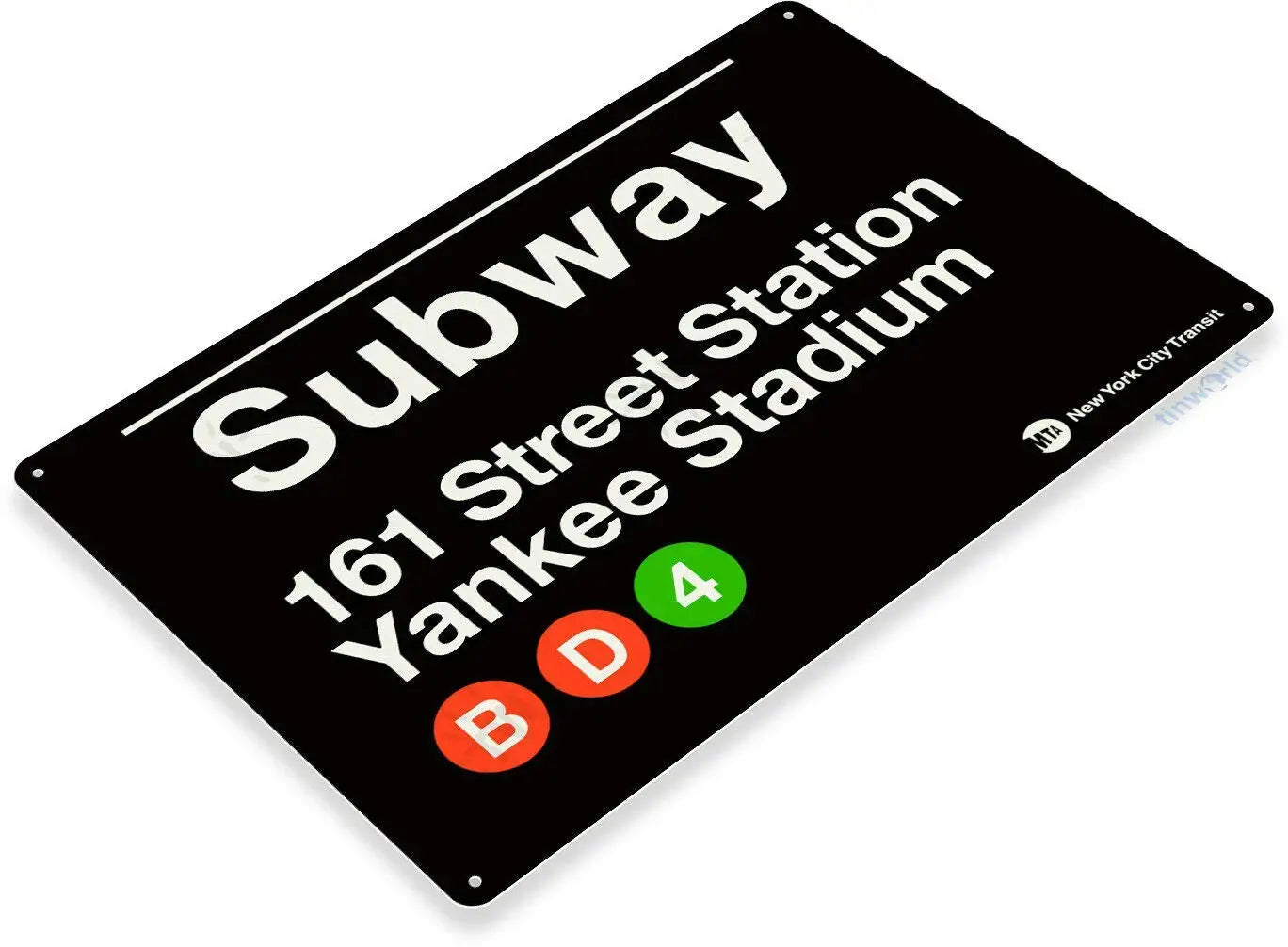 1p,Yankee Stadium New York Street 161 Retro Wall Bar Decor Metal Tin Sign In
