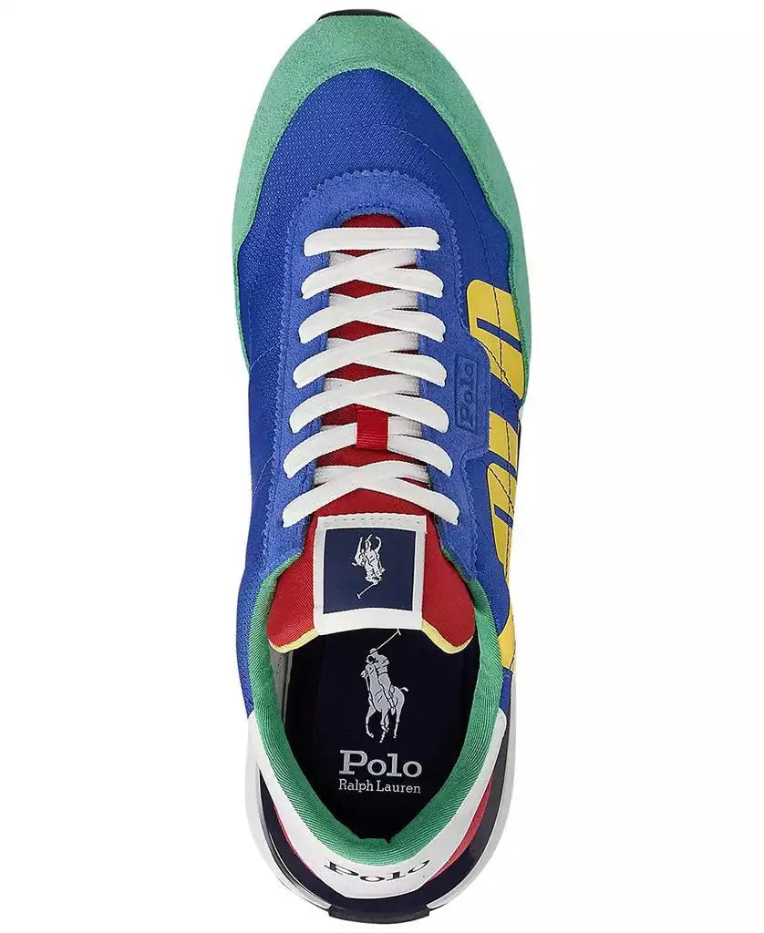Polo Ralph Lauren Men's Suede Oxford Sneakers Casual Comfortable Footwear with Logo Design for Fashion-conscious Males