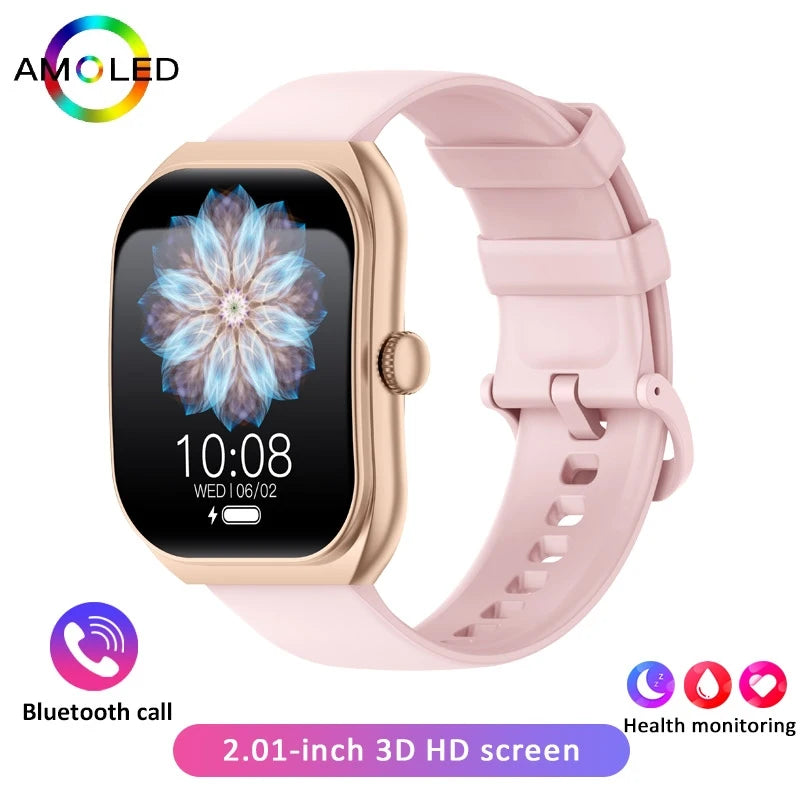 2025 New  Smart Watch Women Heart Rate Health Monitoring Voice Assistant BT Calling IP68 Waterproof Sports Smartwatch Men