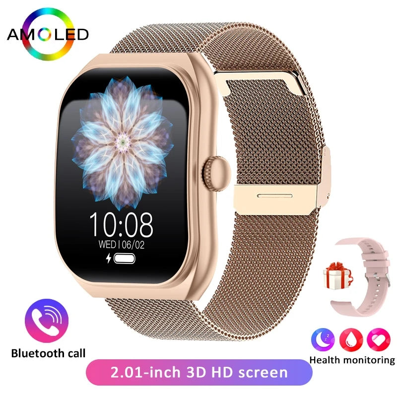 2025 New  Smart Watch Women Heart Rate Health Monitoring Voice Assistant BT Calling IP68 Waterproof Sports Smartwatch Men
