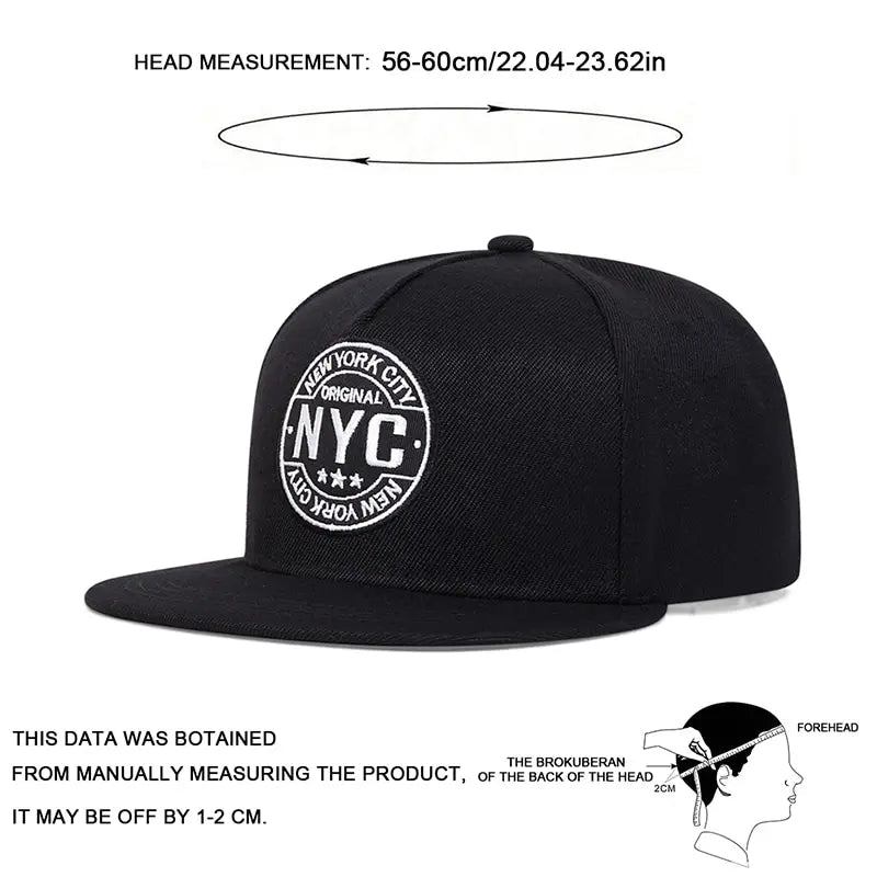 Unisex NEW YORK CITY Letter Embroidery Hip-hop Hats Outdoor Adjustable Casual Baseball Caps Sunscreen Hat