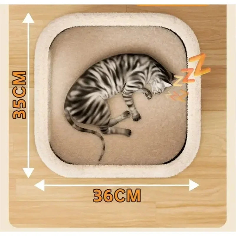 Cute Warm Cat Cave Bed Washable Modern Indoor Hideaway for Small Pets Multiple Cats