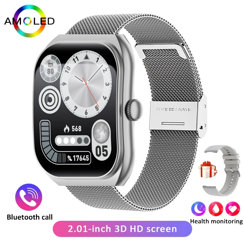 2025 New  Smart Watch Women Heart Rate Health Monitoring Voice Assistant BT Calling IP68 Waterproof Sports Smartwatch Men