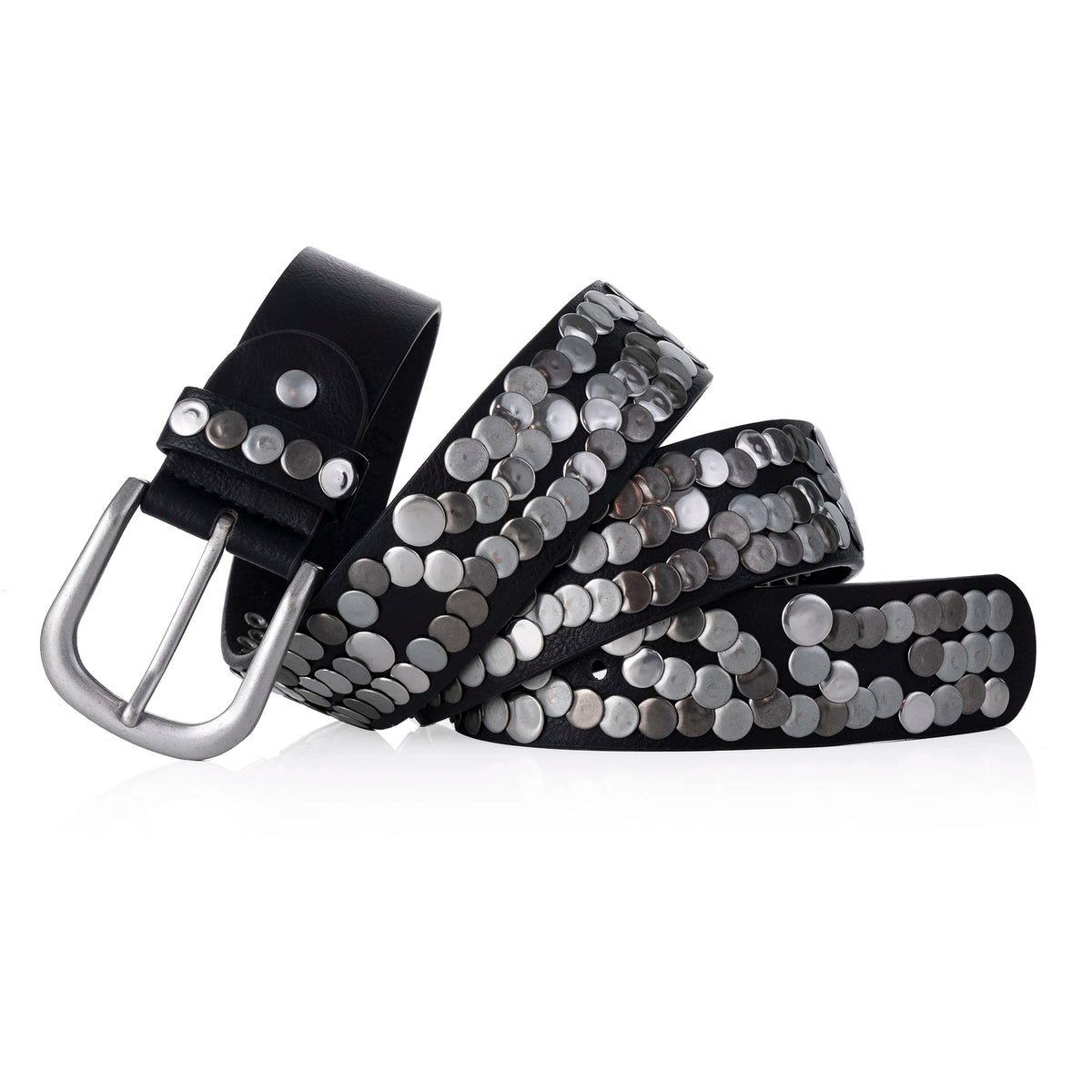 Women Belt Fashion Punk Pin Buckle Vintage Rivets Luxury Lady's Original Leather Belts For Women Jeans Waistband Female