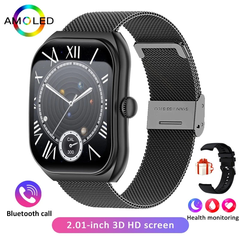 2025 New  Smart Watch Women Heart Rate Health Monitoring Voice Assistant BT Calling IP68 Waterproof Sports Smartwatch Men