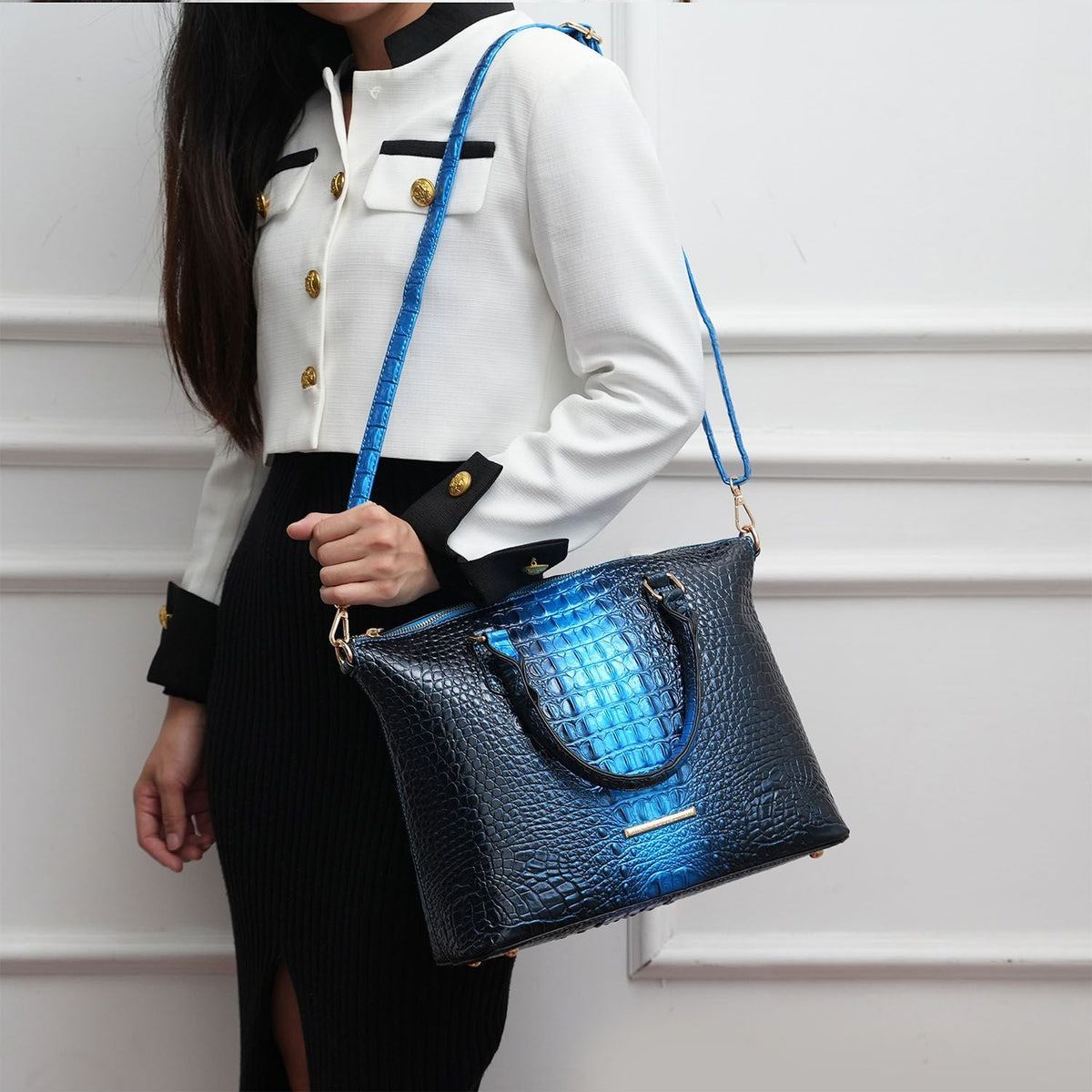 MKF Collection Liora Croc-Embossed Tote Bag by Mia K