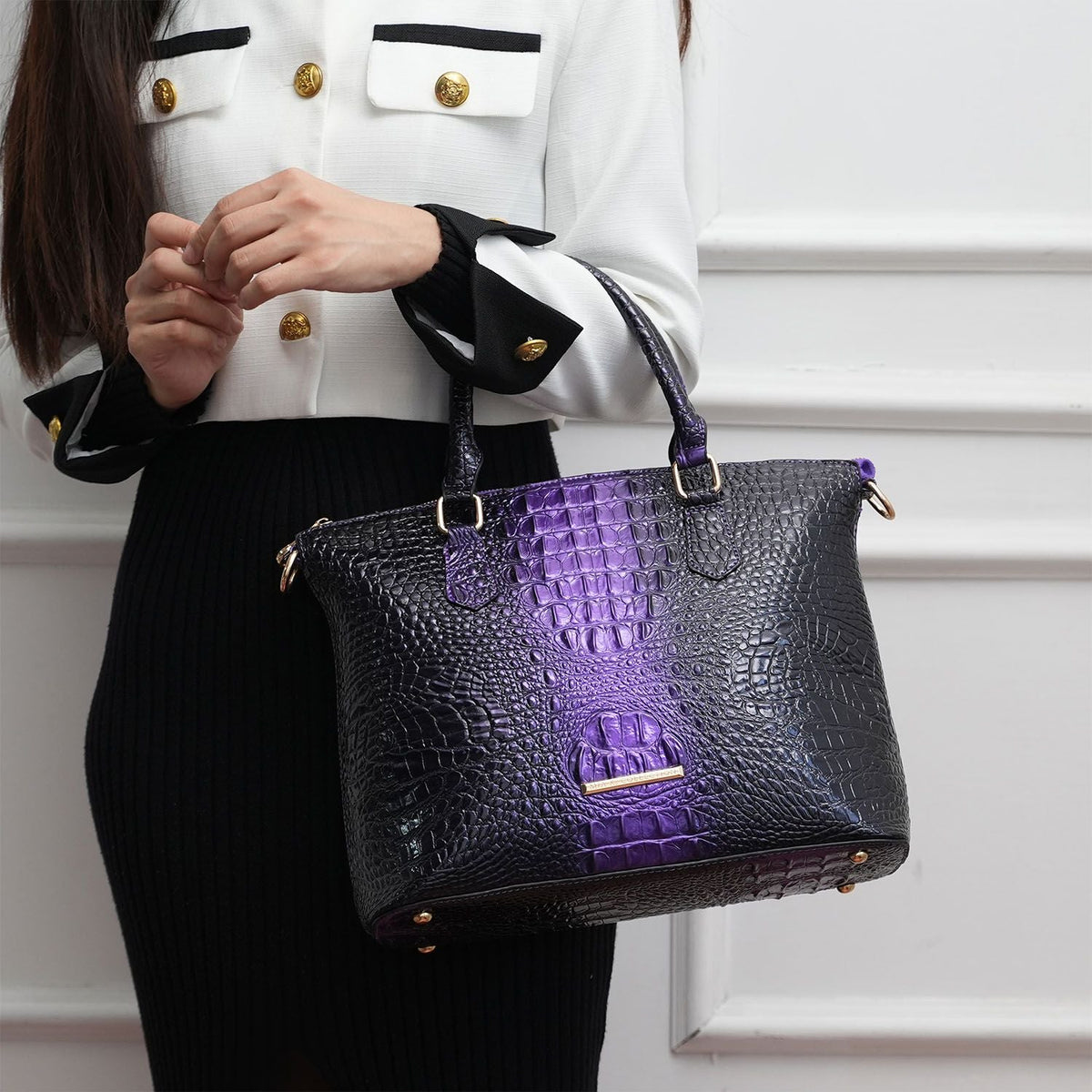 MKF Collection Liora Croc-Embossed Tote Bag by Mia K