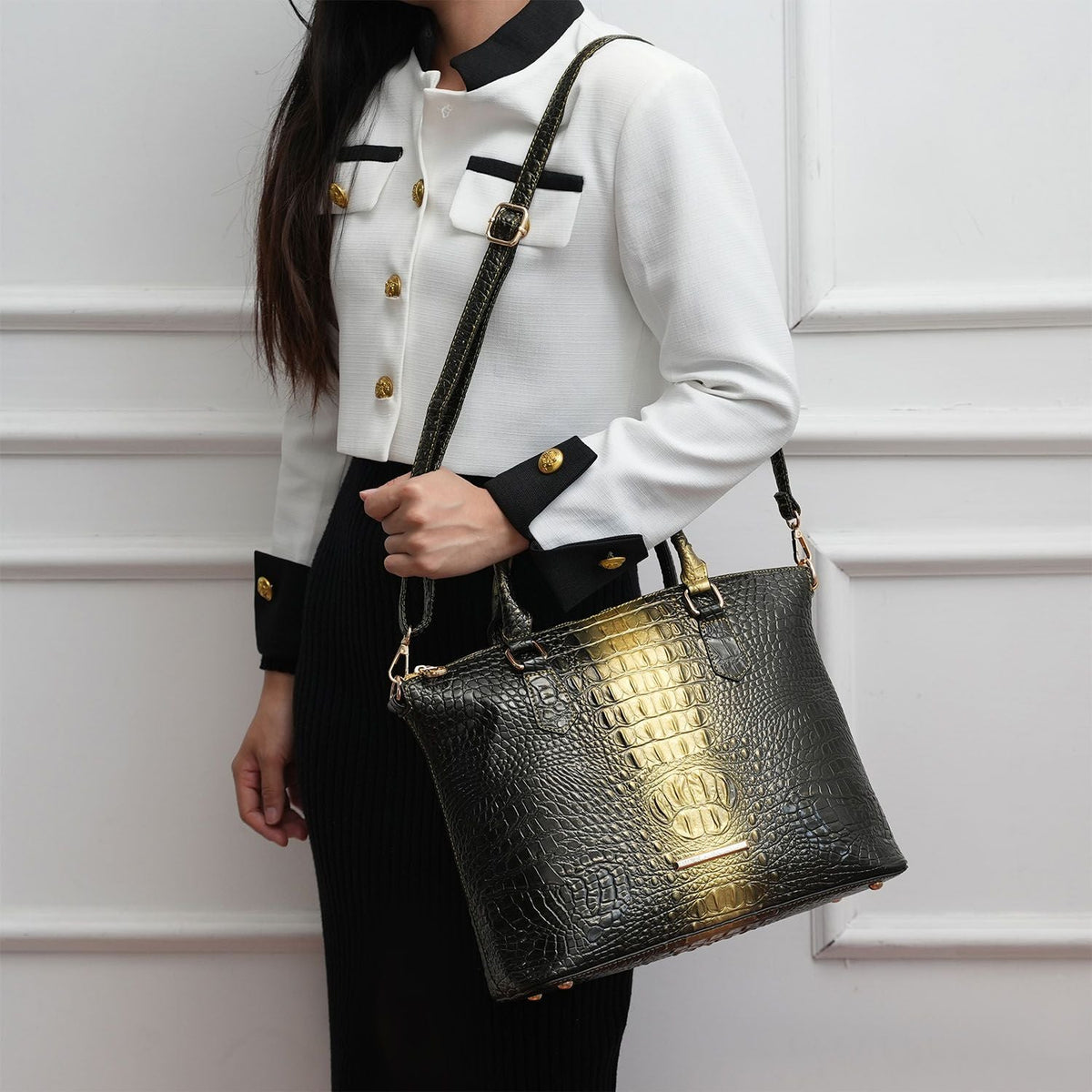 MKF Collection Liora Croc-Embossed Tote Bag by Mia K