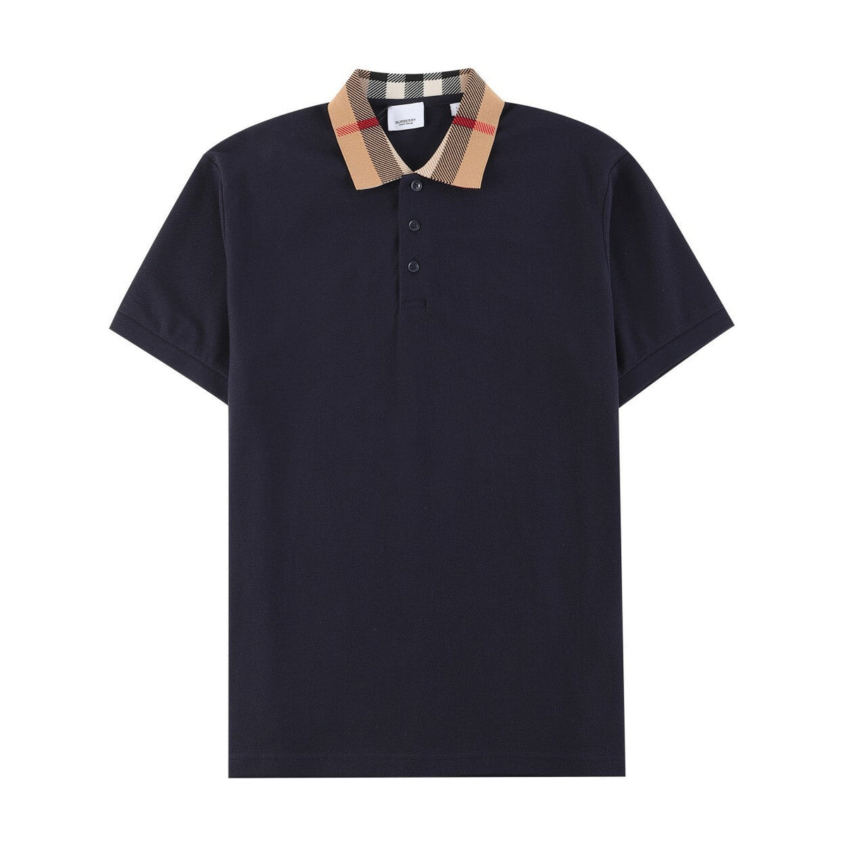 Burberry Check collar polo shirt